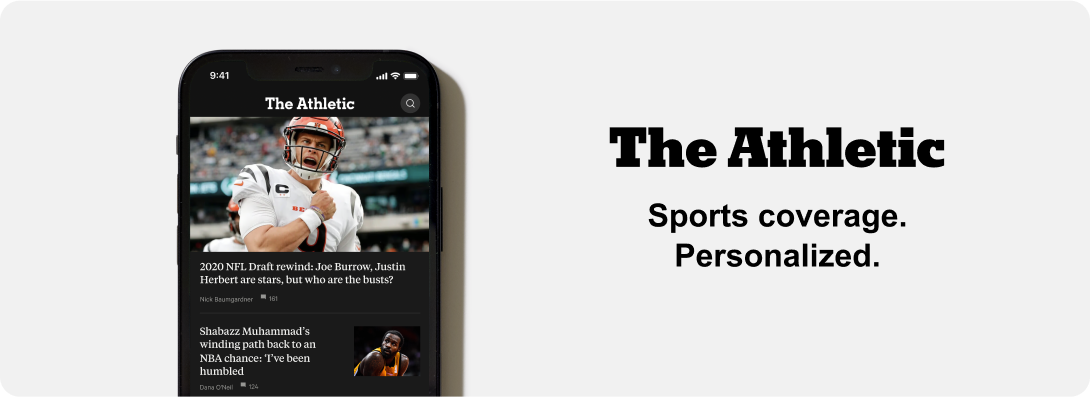 The Athletic | Sports coverage. Personalized.