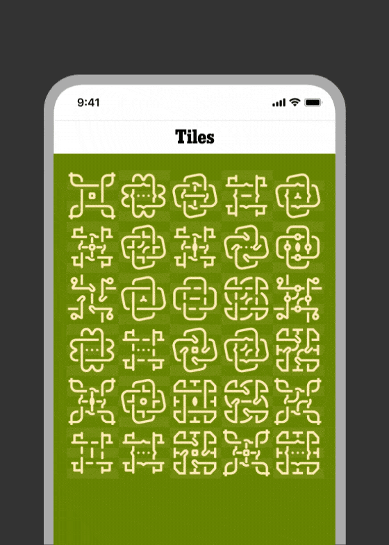 Unwind with Tiles
in the app.