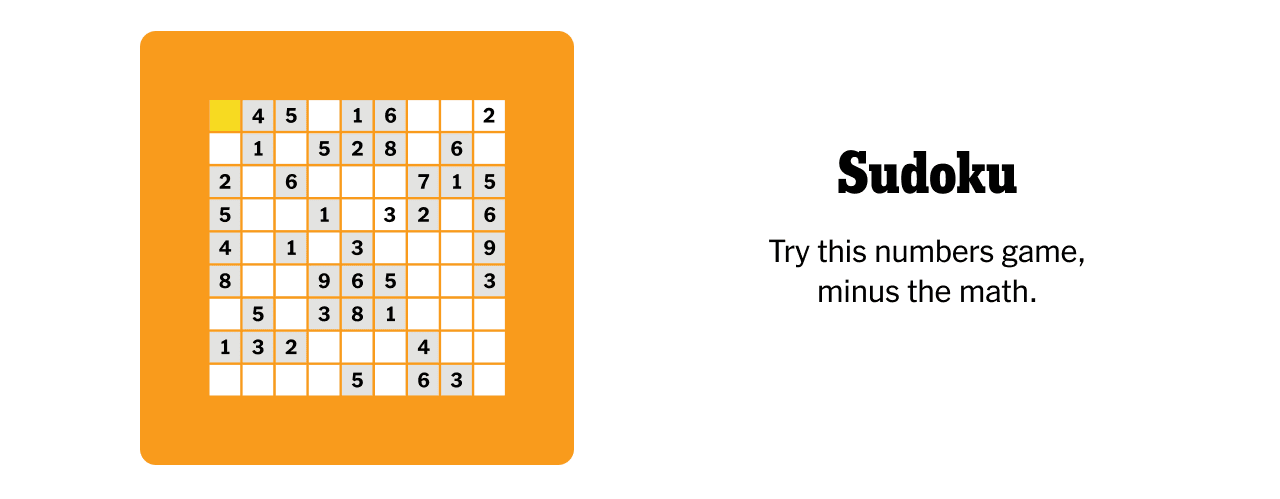 Sudoku | Try this numbers game, minus the math.