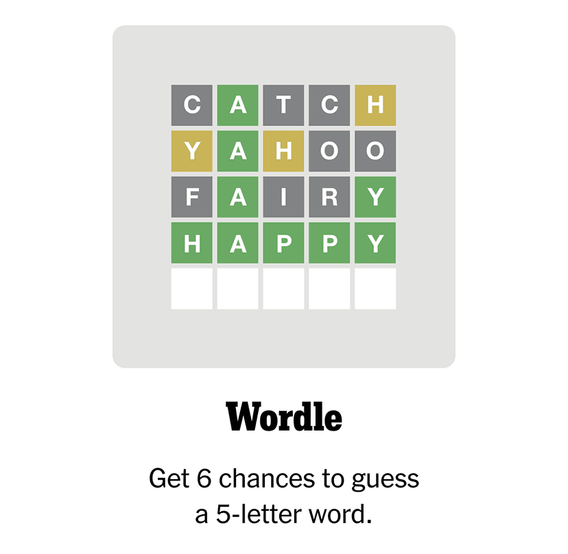 Wordle | Get 6 chances to guess a 5-letter word.